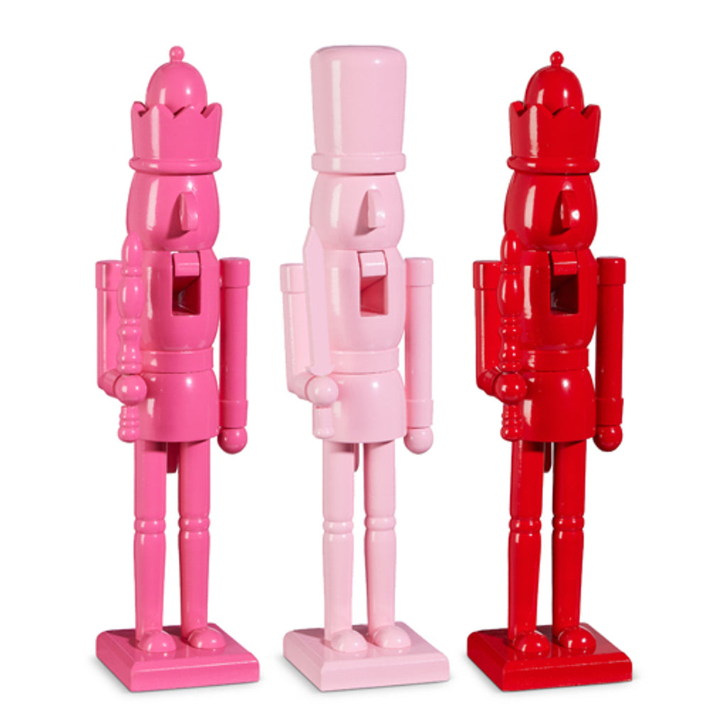 18" Pink & Red Nutcracker Assorted Set Of 3