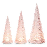11"-15" LED Pink Trees Set Of 3