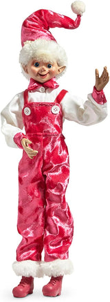 16" Posable Pink Velvet Elf