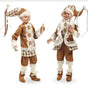 16" Posable Gingerbread Elf Set Of 2