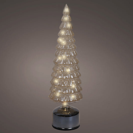 Árbol giratorio de Micro LED de 15" de color ámbar, a pilas