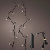 12 FT 50 LED Warm White Twinkle Lights With Black Wire Duracharge