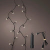 12 FT 50 LED Warm White Twinkle Lights With Black Wire Duracharge
