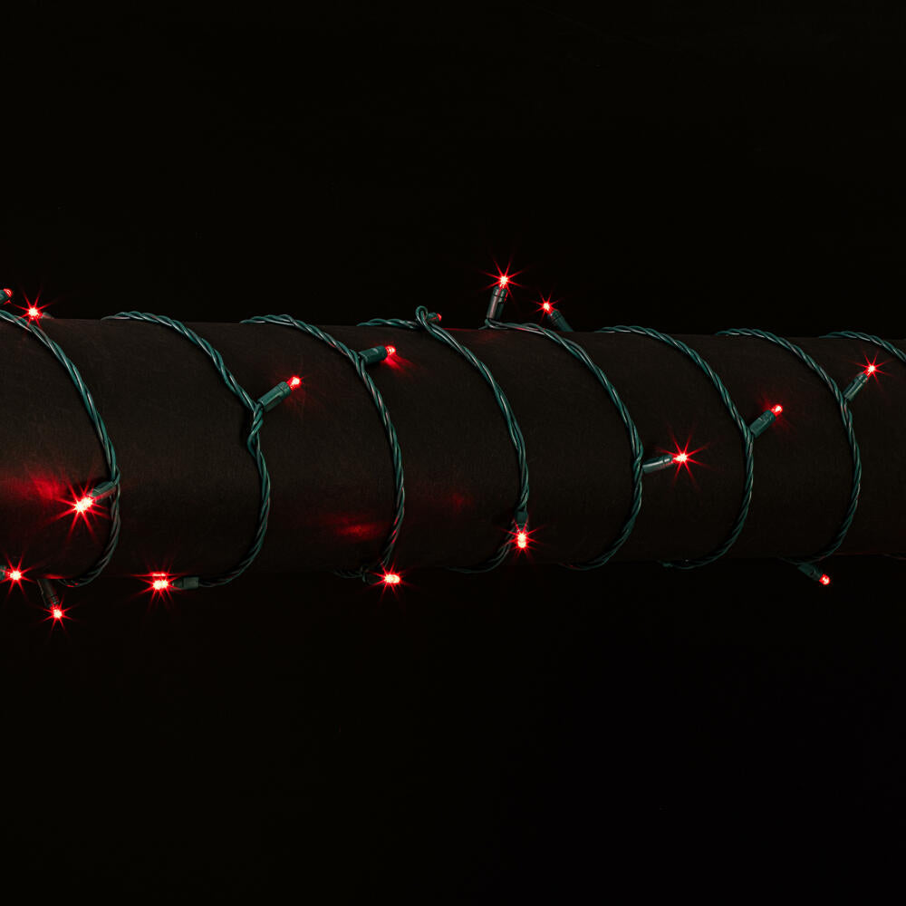 50 FT 100 LED Red Lights With Green Wire