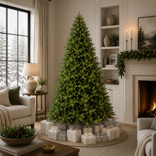 Freiburg Pine Tree Pre Lit Warm White LED Lights