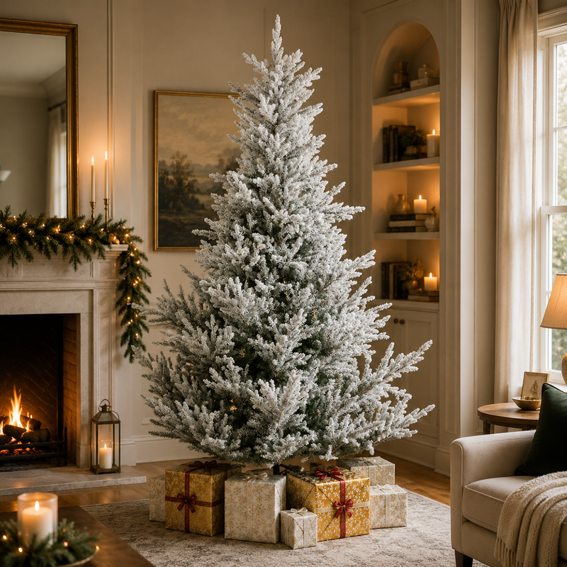 Norway Spruce Snowy Tree Unlit