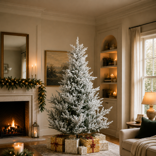 Norway Spruce Snowy Tree Unlit