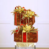 Paquete de decoración de caja de regalo roja