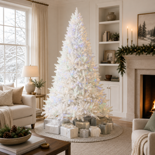 White Parkview Tree Pre-Lit Color Changing LED Lights