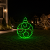 Adorno LED verde de 24" y 190 luces con efecto centelleante