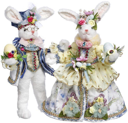 Mark Roberts 12" - 13" Mr. & Mrs. Cottontail Rabbit Set Of 2