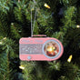 5" Mini Retro Radio With Santa Ornament