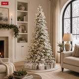 Snow Pine Tree Pre-Lit Clear Lights
