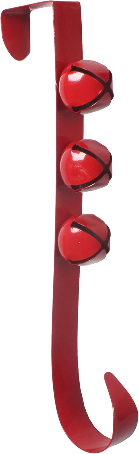 12" Red Jingle Bell Wreath Hanger