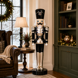 6 FT Black & Gold Nutcracker