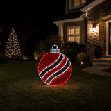 16" 186 LED Red Pure White Ornament Twinkling Effect