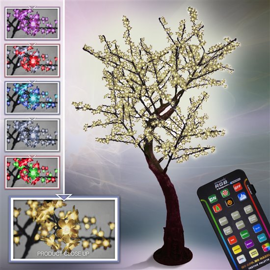7 FT Dynamic RGBWW Cherry Blossom Tree