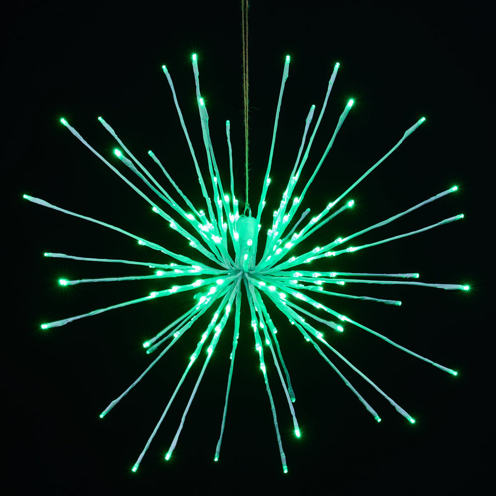 24" Green 160 LED Spritzer Odyssey With White Branches