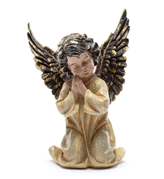11.5" Gold Kneeling Praying Angel