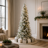 7 FT Snowbell Pine Tree Pre-Lit Clear LED Twinkle Lights