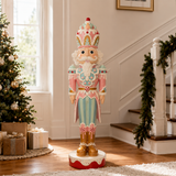 6 FT Pink & Blue LED Musical King Nutcracker
