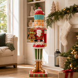 4 FT LED Candy Nutcracker With Gingerbread Man