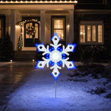 16" 300 LED Efecto Destello Blanco Puro y Azul