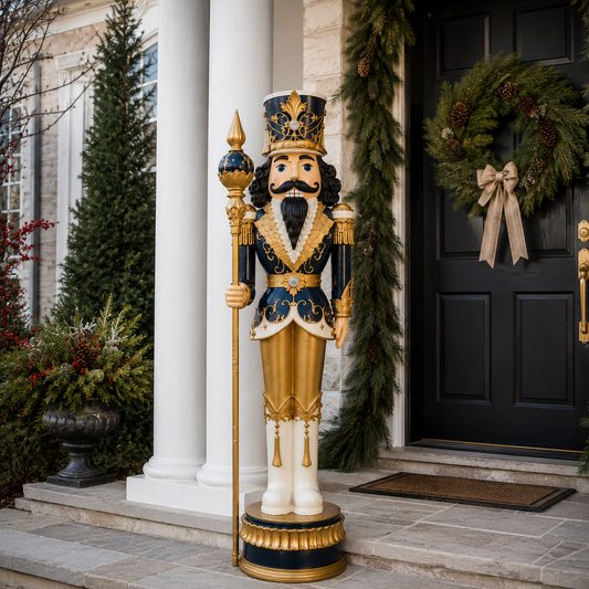6 FT Blue & Gold Nutcracker