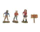 Snow Village Halloween Zombie Crawl Set Of 4