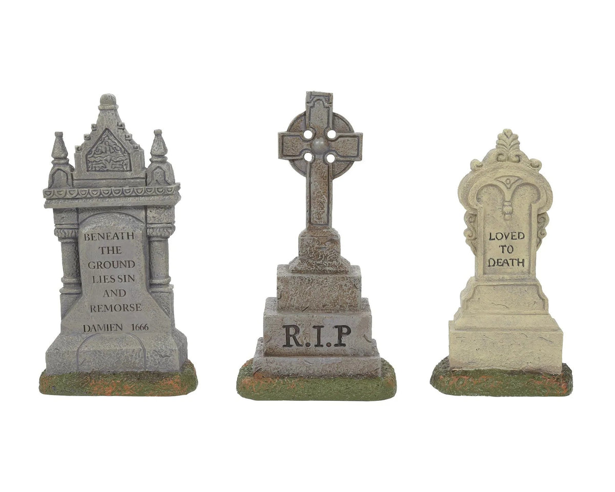 Snow Village Halloween Imposing Monuments Set Of 3