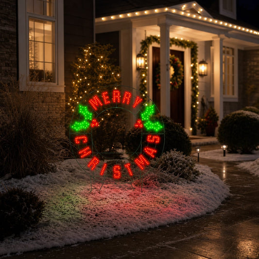 3 FT 293 LED Merry Christmas Sign Twinkling Effect
