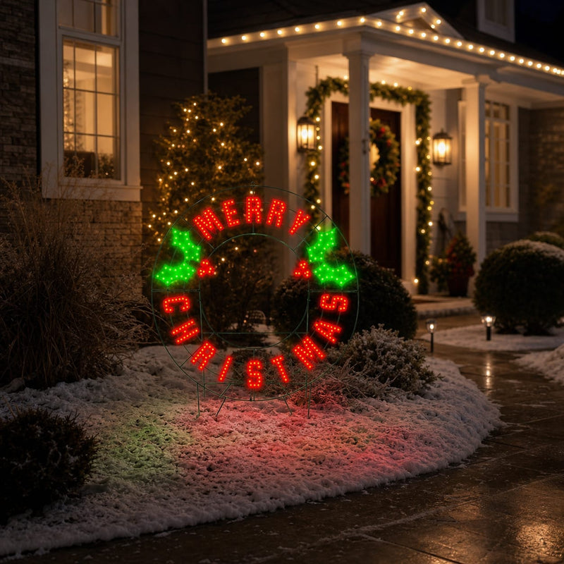 3 FT 293 LED Merry Christmas Sign Twinkling Effect