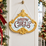 12" Christmas Circus Marquee Wall Art Hanging Sign