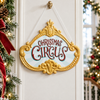 12" Christmas Circus Marquee Wall Art Hanging Sign