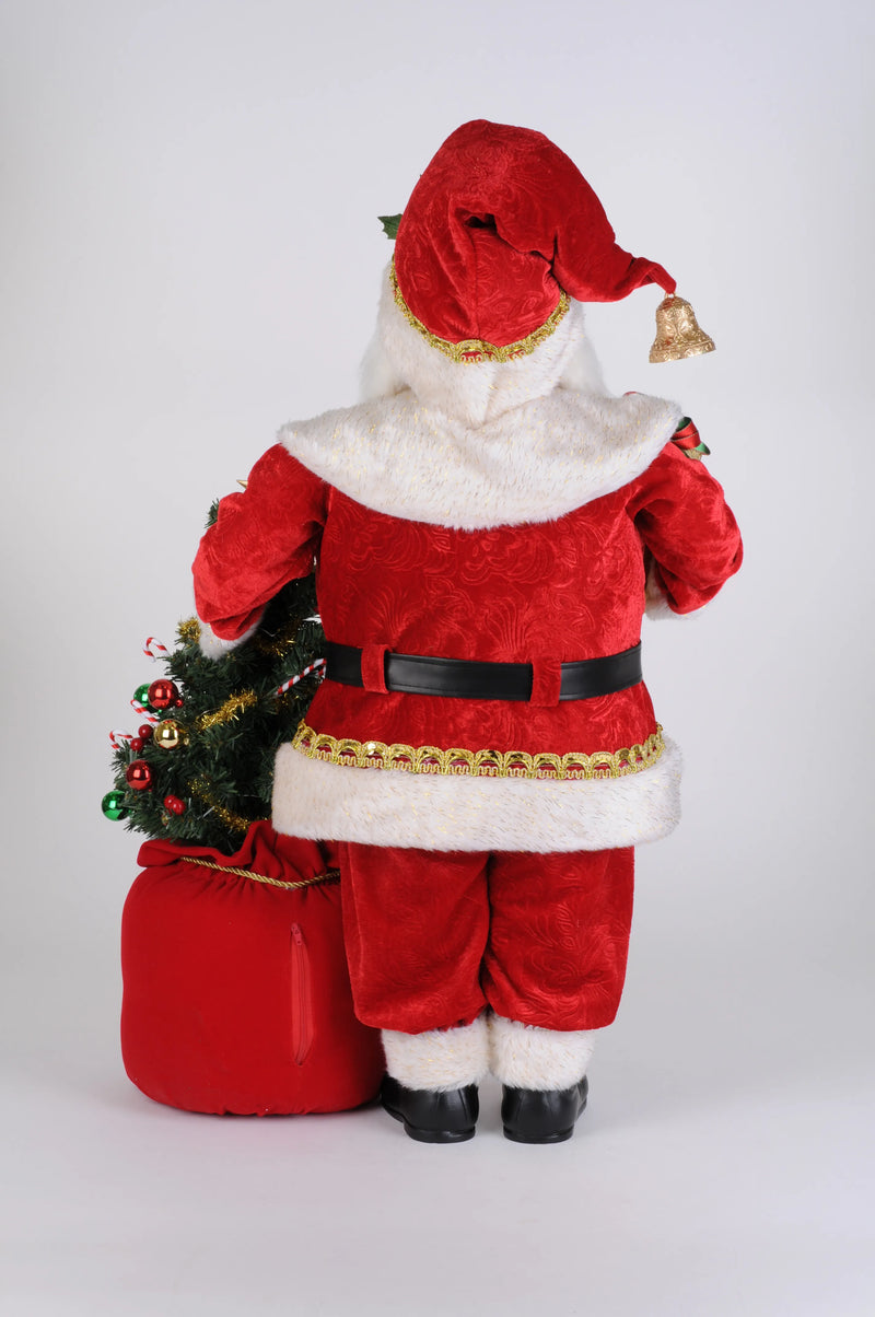 Karen Didion Originals 30" Lighted Christmas Spirit Santa