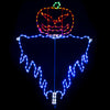 Espantapájaros malvado de Halloween de 72" con Jack-O-Lantern de LED