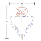 72" Halloween LED Jack-O-Lantern Evil Scarecrow
