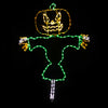 Jack-O-Lantern de Halloween con luces LED de 72" y espantapájaros alegre