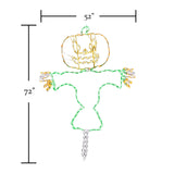 72" Halloween LED Jack-O-Lantern Happy Scarecrow