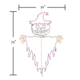 72" Halloween LED Jack-O-Lantern Voodoo Scarecrow