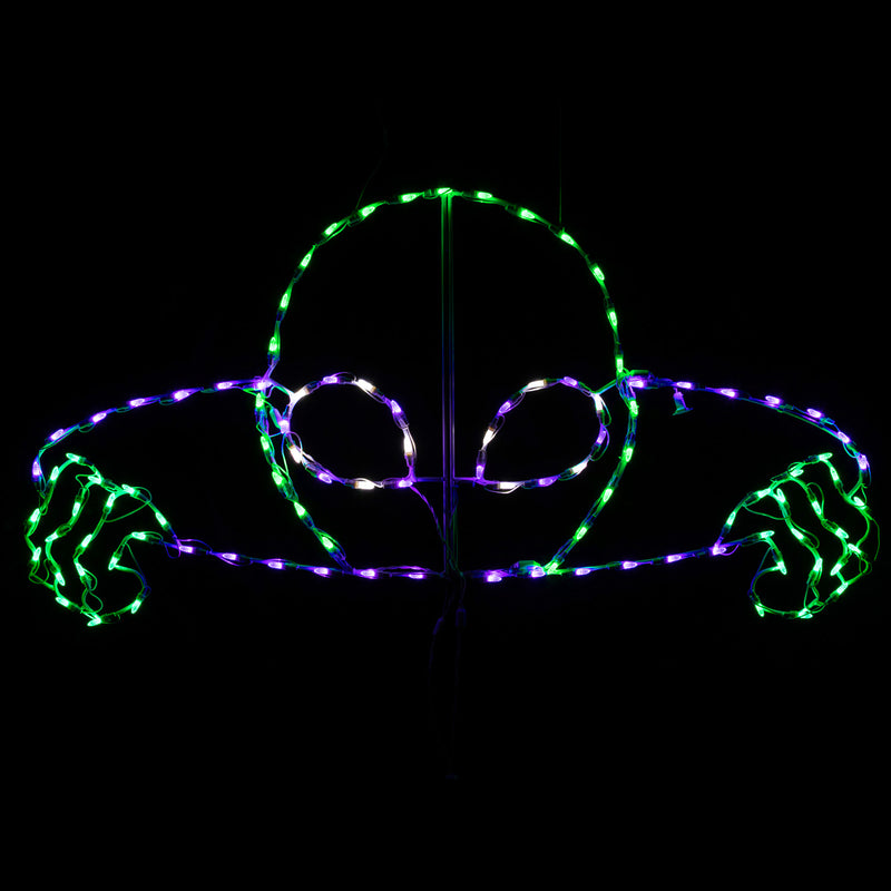 Alien surgiendo de 50" con LED de Halloween
