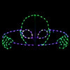 Alien surgiendo de 50" con LED de Halloween