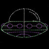 Nave espacial alienígena LED de 65" para Halloween