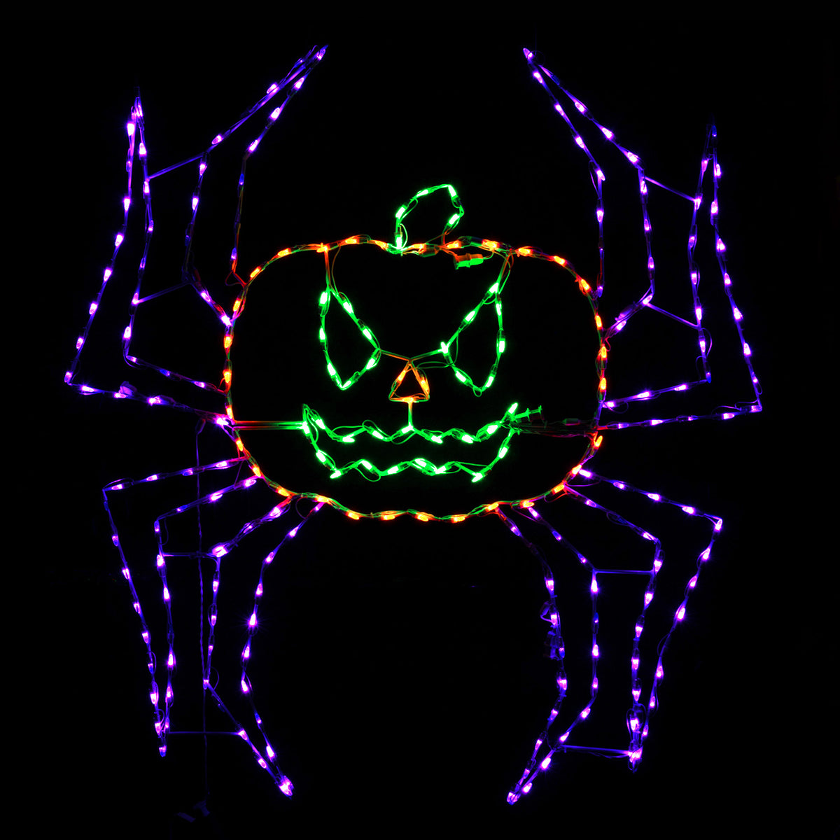 Calabaza araña animada LED de Halloween de 60"