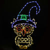 Búho bruja con luz LED de Halloween de 45"