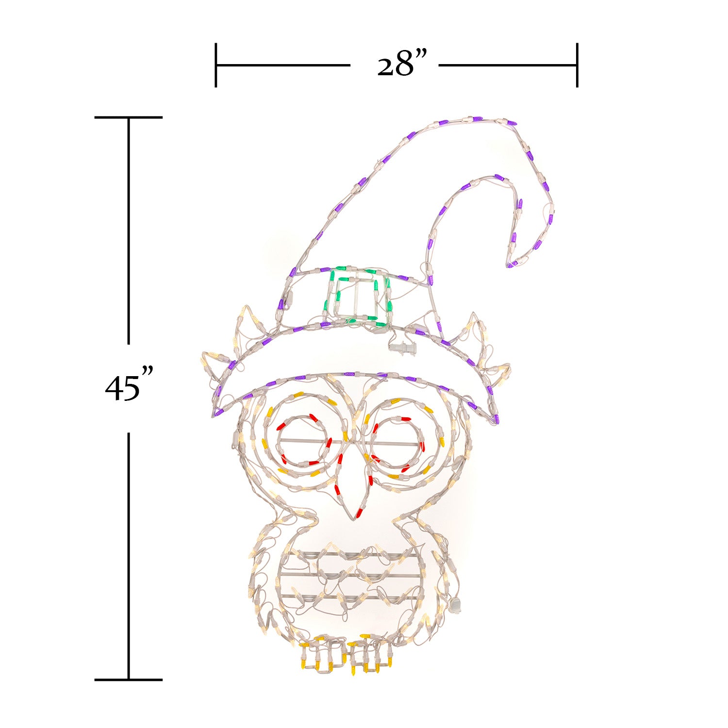 45" Halloween LED Witch Owl