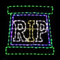 36" Halloween Sign Rest in Peace Tombstone