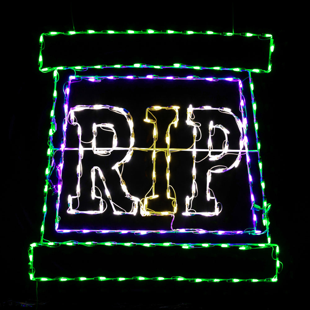 36" Halloween Sign Rest in Peace Tombstone