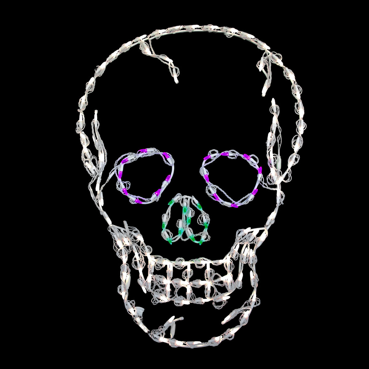 Calavera de Halloween iluminada con LED de 36 pulgadas