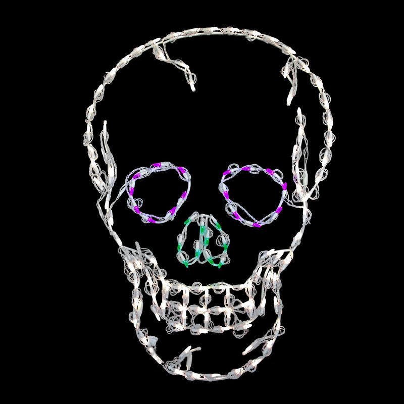 Calavera de Halloween iluminada con LED de 36 pulgadas